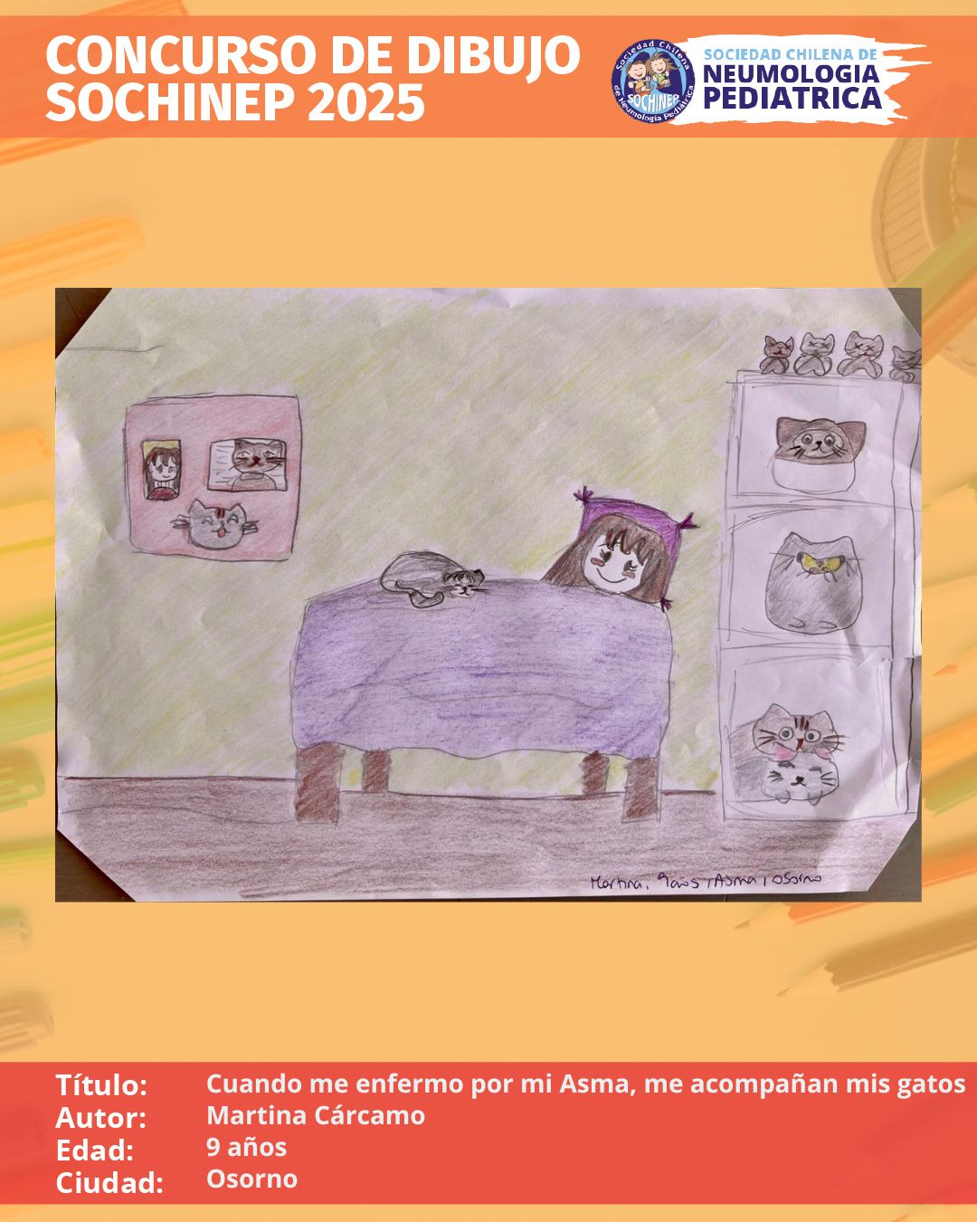 Cuando me enfermo por mi Asma, me acompañan mis gatos